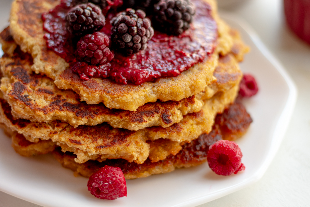 AIP Pancakes stacked on a plate