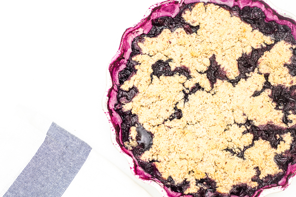 Vegan Gluten-free Blueberry Cobbler (Dairy-free, Paleo)