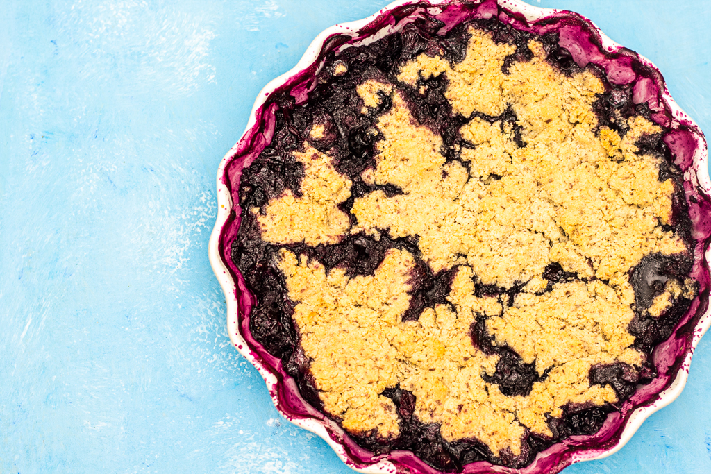 Vegan Gluten-free Blueberry Cobbler